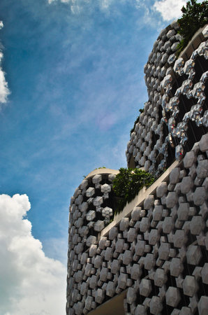 facade one futuristic building at Singapore