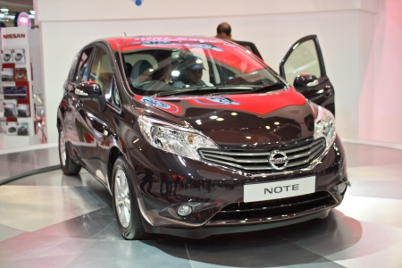 KUALA LUMPUR, MALAYSIA - NOV 15 Nissan Note displayed at Lumpur International Motorshow  KLIMS  on November 15, 2013 in Kuala Lumpur Malaysia のeditorial素材