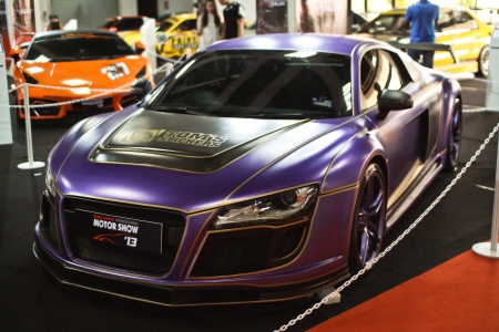 KUALA LUMPUR, MALAYSIA - NOV 15 Audi R8 modified for autoshow displayed at Lumpur International Motorshow  KLIMS  on November 15, 2013 in Kuala Lumpur Malaysia のeditorial素材