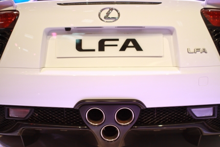 KUALA LUMPUR, MALAYSIA - NOV 15  Lexus LFA displayed at Lumpur International Motorshow  KLIMS  on November 15, 2013 in Kuala Lumpur Malaysia のeditorial素材