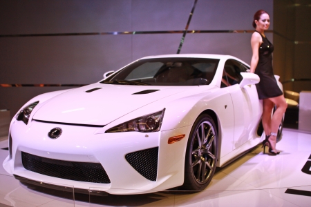 KUALA LUMPUR, MALAYSIA - NOV 15  Lexus LFA displayed at Lumpur International Motorshow  KLIMS  on November 15, 2013 in Kuala Lumpur Malaysia のeditorial素材