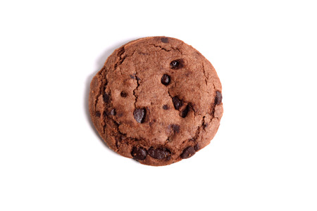 Chocolate chips cookies isolated の写真素材