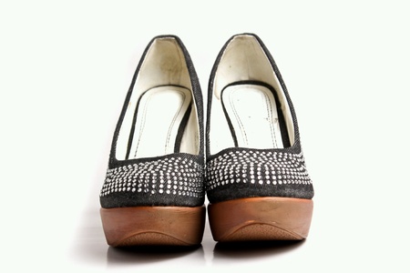 Sparkling diamond high heels isolatedの素材