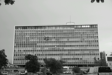 Square building architectureの素材