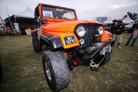 PUTRAJAYA, MALAYSIA - 24 MAY 2015. 4x4 jeep on auto show at Festival Belia Putrajaya 2015. The event...