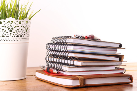 stationaries isolated on white backgroundの写真素材