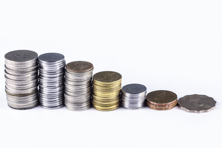 coins on the table. close-upの写真素材