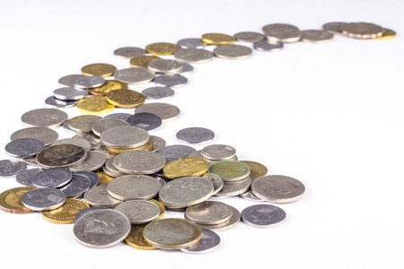 coins on the table. close-upの写真素材
