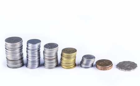 coins on the table. close-upの写真素材