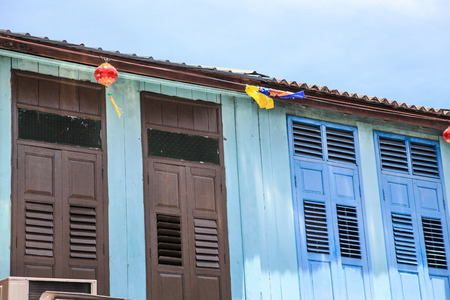 KUALA TERENGGANU 9 Aug. - The unique and old architecture of chinese village. Located at Chinatown in Kuala Terengganu, Malaysia.のeditorial素材