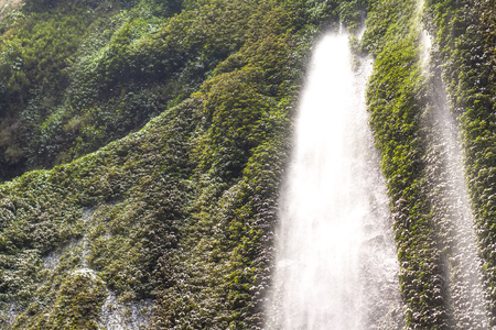 Madakaripura waterfall at November weatherの写真素材