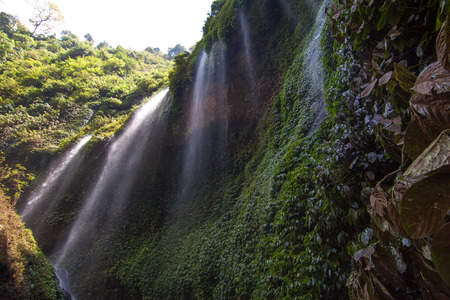Madakaripura waterfall at November weatherの写真素材