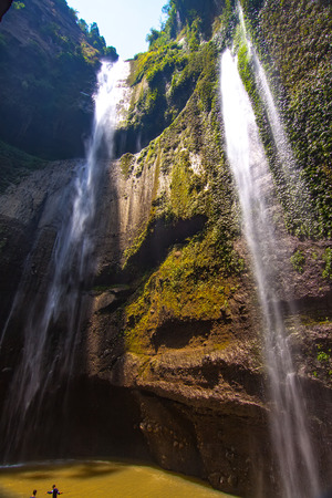 Madakaripura waterfall at November weatherの写真素材