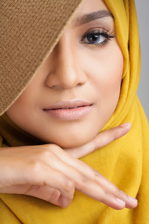 portrait of beautiful musliman womanの写真素材