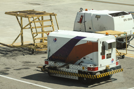 KLIA 2, MALAYSIA - 17 JULY 2016. Closeup view the airport. KLIA 2 is one of the busiest airports in Malaysia.のeditorial素材
