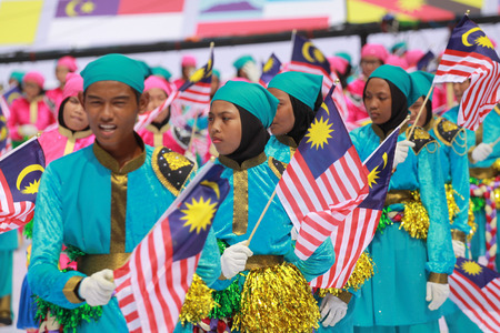 KUALA LUMPUR, MALAYSIA- 31ST AUGUST 2016 : Merdeka day celebration is held in commemoration of Malaysia's Independence Day at Dataran Merdeka; one of the most colorful events celebrated annually.のeditorial素材