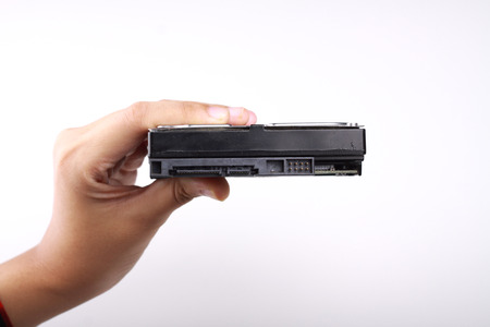 harddisk isolated in white backgroundの写真素材