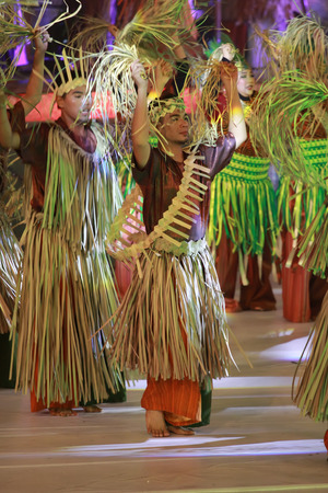 Kuala lumpur 25 September 2016 , Citra Warna Malaysia was held at Dataran Merdeka. Performence doing traditional dance orang asli from sabahのeditorial素材