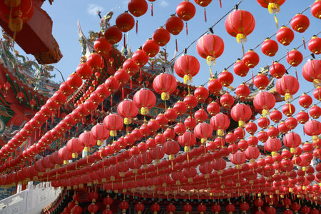 Kuala Lumpur, Malaysia - JANUARY 28, 2017. Thean Hou Temple on Chinese New Year Celebration 2017...