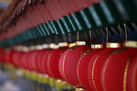 Kuala Lumpur, Malaysia - JANUARY 28, 2017. Thean Hou Temple on Chinese New Year Celebration 2017 with traditional chinese lantern.のeditorial素材
