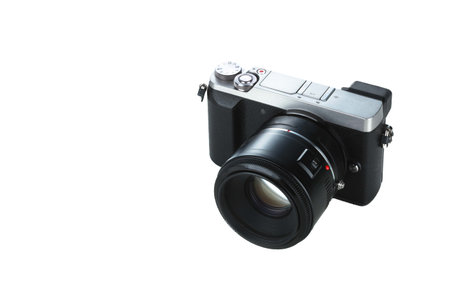 compact camera isolated with white background