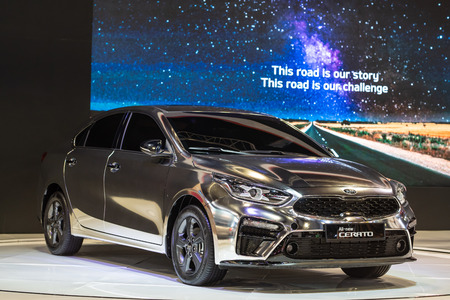 Kuala Lumpur, Malaysia - 23 November 2018. new KIA cerato at kuala lumpur motorshow.のeditorial素材