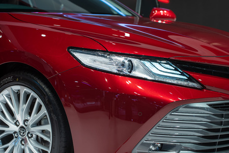 Kuala Lumpur, Malaysia - 23 November 2018. Toyota camry front grill at kuala lumpur motorshow.のeditorial素材