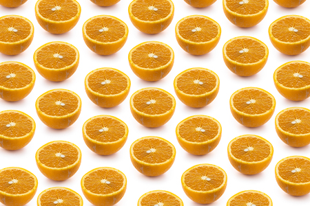 orange cut  isolated in white backgroundの写真素材