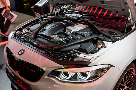 singapore -12 january 2019. the new bmw m2 at singapore motor show.のeditorial素材
