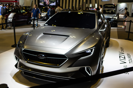 singapore -12 january 2019. subaru new concept viziv tourer at singapore motor show.のeditorial素材