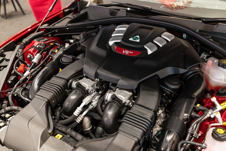 singapore -12 january 2019. alfa romeo at singapore motor showのeditorial素材