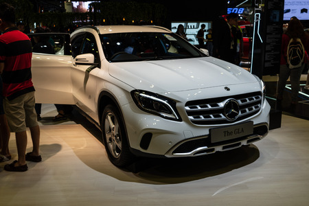 singapore -12 january 2019. mercedes gla at singapore motor showのeditorial素材