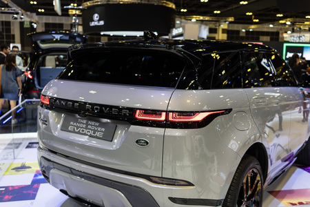 singapore -12 january 2019. range rover evoque at singapore motor show.のeditorial素材