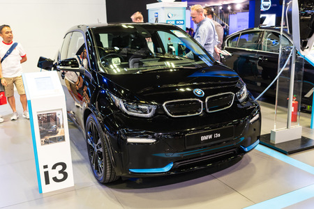 singapore -12 january 2019. the new bmw i3s at singapore motor showのeditorial素材