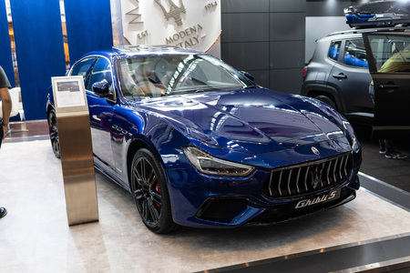 singapore -12 january 2019. new maserati ghibli s at singapore motor showのeditorial素材