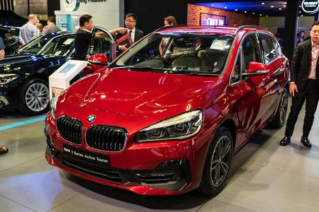 singapore -12 january 2019. bmw m2 active tourer at singapore motor show.のeditorial素材