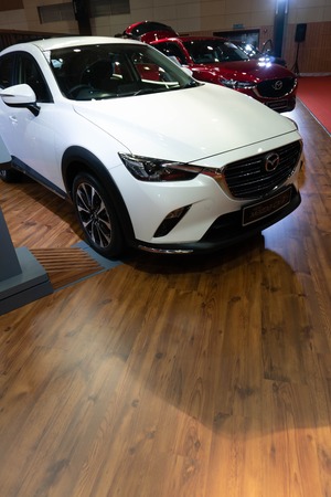 kuala lumpur, malaysia - 16 april 2019. mazda cx-3 at kuala lumpur motor showのeditorial素材