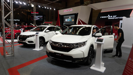 kuala lumpur, malaysia - 16 april 2019. honda booth at kuala lumpur motor showのeditorial素材