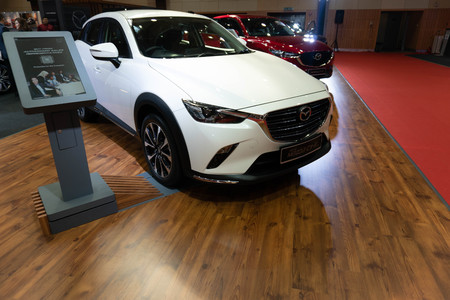 kuala lumpur, malaysia - 16 april 2019. mazda cx-3 at kuala lumpur motor showのeditorial素材