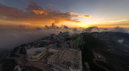 noise are existed in a drone photographyの写真素材