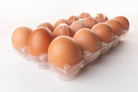 raw chicken eggs organic foodの写真素材