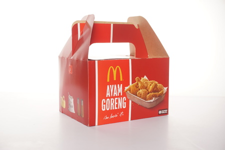 Shah Alam, Malaysia - 1 November 2019, McDonalds Packaging isolated on a White backgroundのeditorial素材