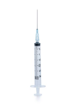 medical syringe with vaccine covid-19の写真素材