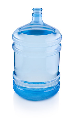 Open big bottle of water isolated on a white backgroundの写真素材