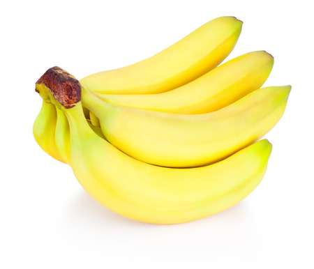 Bunch of bananas isolated on white backgroundの写真素材