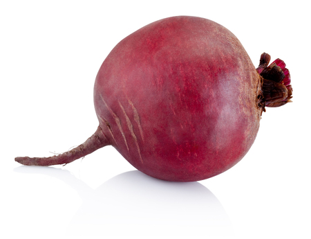 Fresh beetroot isolated on white backgroundの写真素材