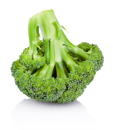 Fresh broccoli isolated on white backgroundの写真素材
