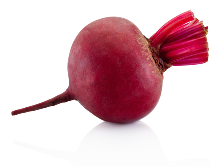 Fresh beetroot isolated on white backgroundの写真素材