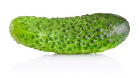 Cucumber vegetable isolated on white backgroundの写真素材