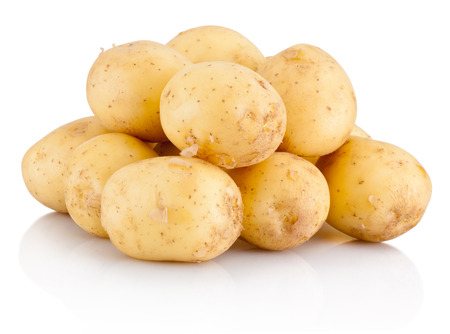 New potato isolated on white backgroundの写真素材